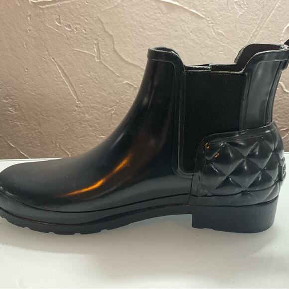 Hunter Chelsea Quilted Rain Boots Women’s Dark Slate Grey 6 Original Refined - Picture 3 of 8